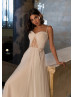 Beaded Ivory Glitter Tulle Fabulous Wedding Dress